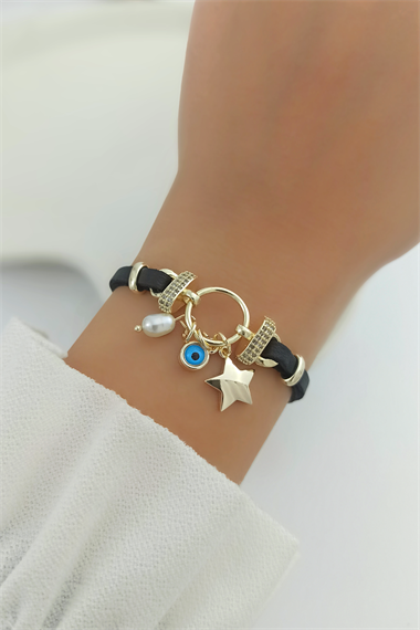 Yıldız Deri Bileklik TrBilek70156