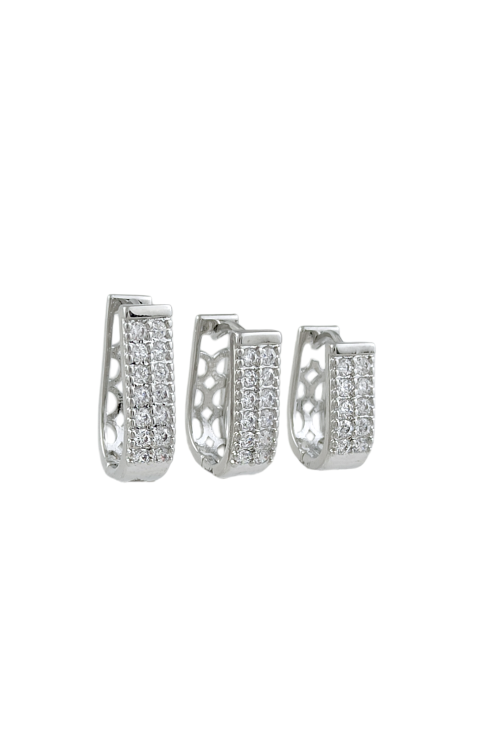 3 lü Taşlı Oval Küpe Kombin TrKüpe35193