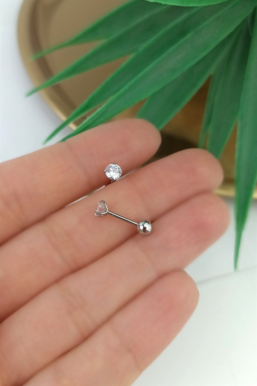 316 Cerrahi Çelik Küçük Toplu Taşlı Piercing TrPiercing0136