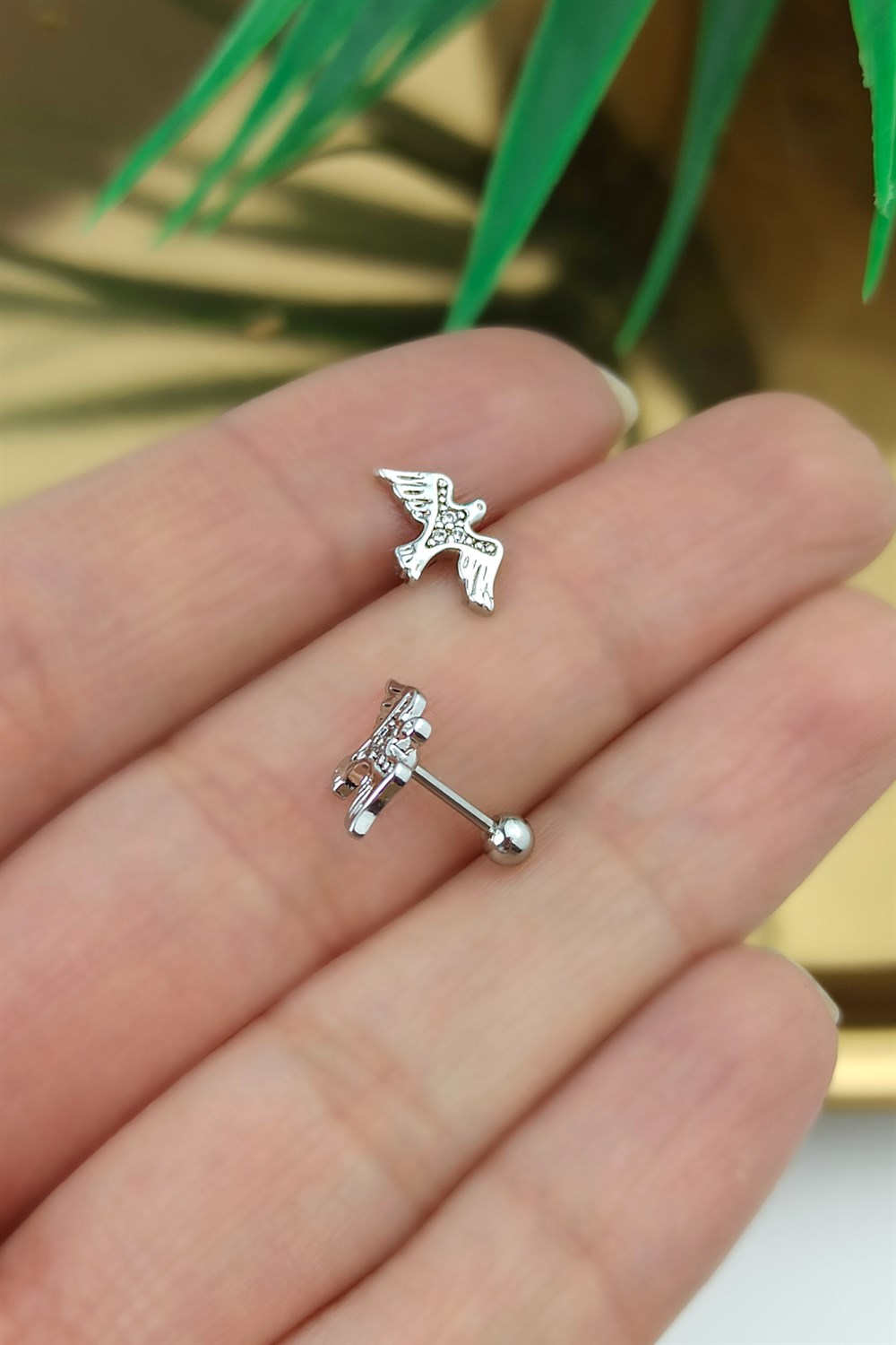 316 Cerrahi Çelik Taşlı Albatros Piercing TrPiercing0144