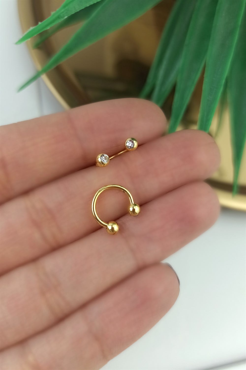 316 Cerrahi Çelik Taşlı Septum Piercing TrPiercing0134