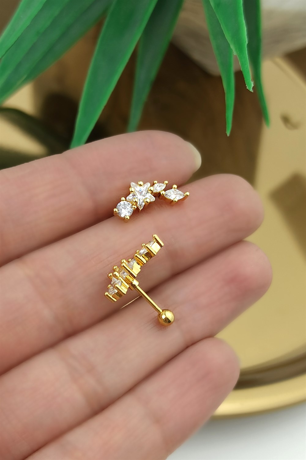 316 Cerrahi Çelik Taşlı Yıldız Piercing TrPiercing0121