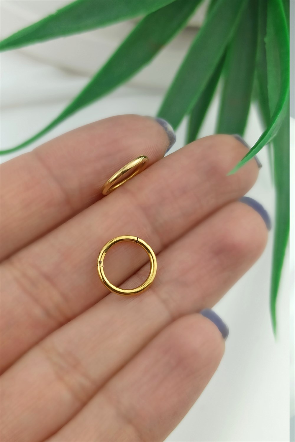 316 L Cerrahi Çelik Küçük Boy Düz Halka Piercing TrPiercing074 PierX200X