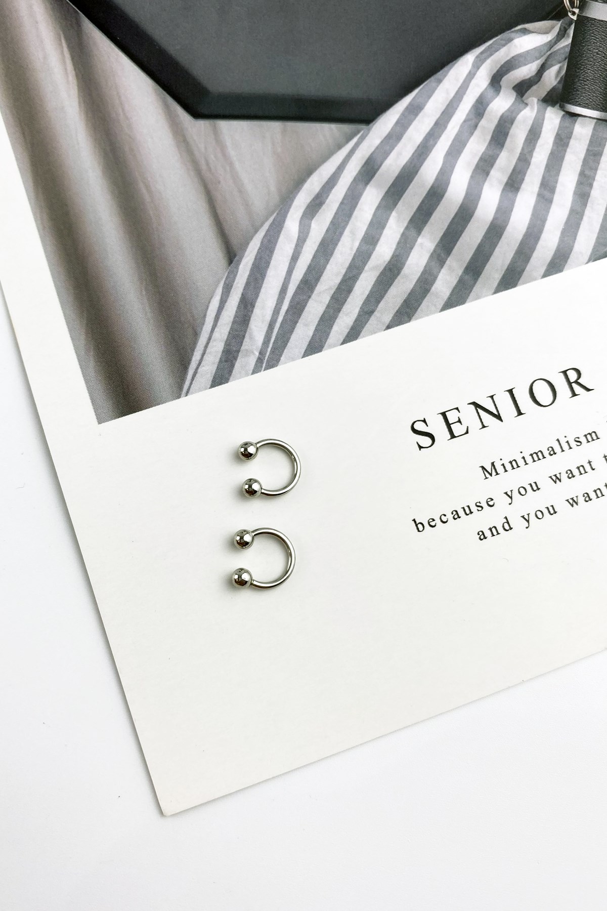 316l Cerrahi Çelik 2 li Minimal Septum Piercing P050*2