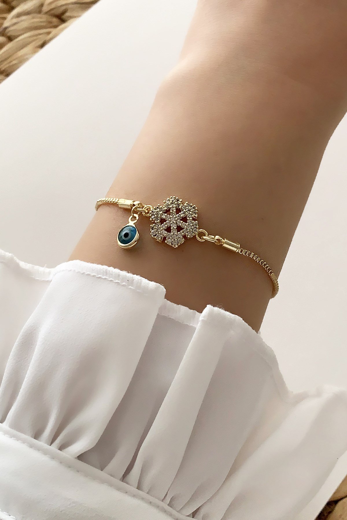 Asansörlü Bileklik Kar Tanesi Figür TrBilek7773 B35003