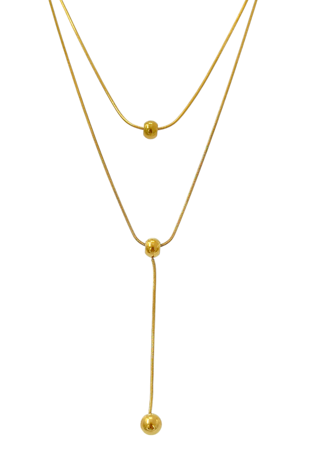 Çelik 2 Sıra Topcuk Yılan Zincir Kolye