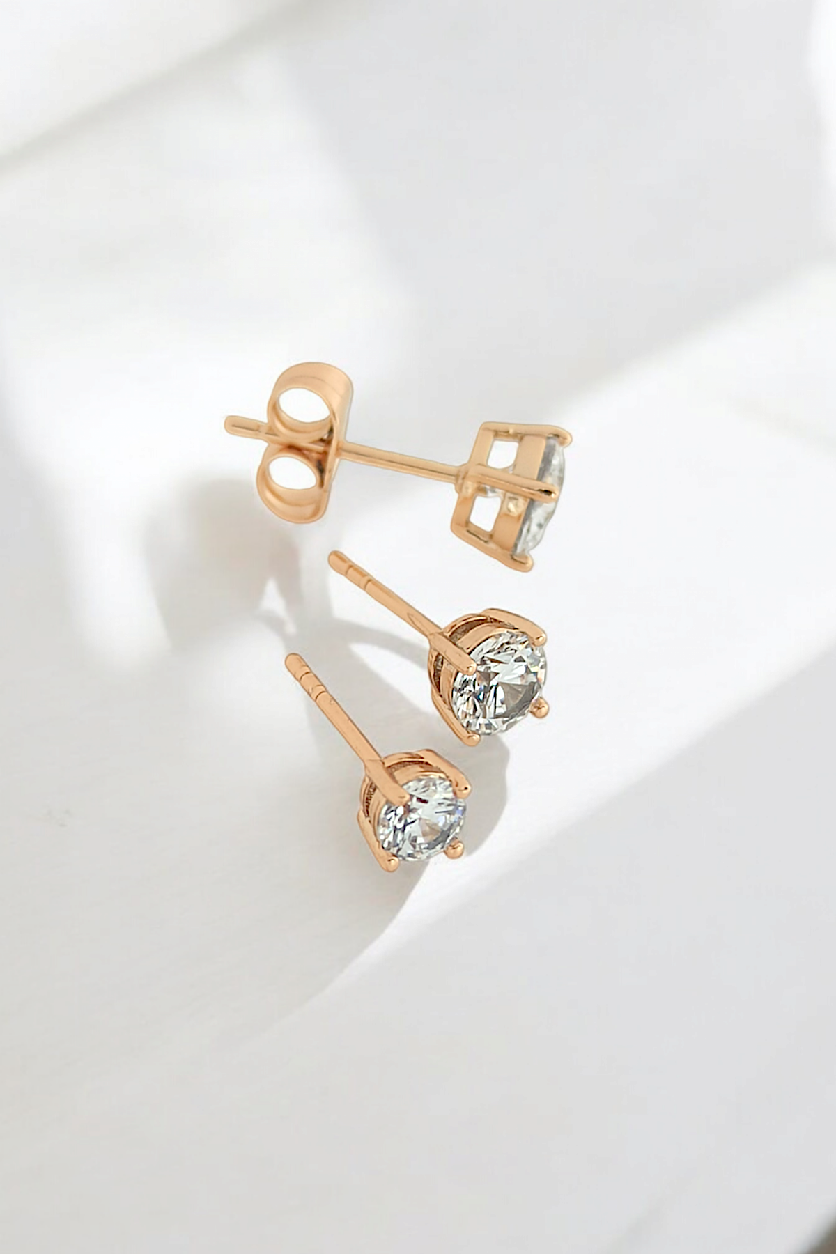 Çelik Renk Atmaz Zirkon Taş Küpe Tektaş Pırlanta Model Xuping Küpe 