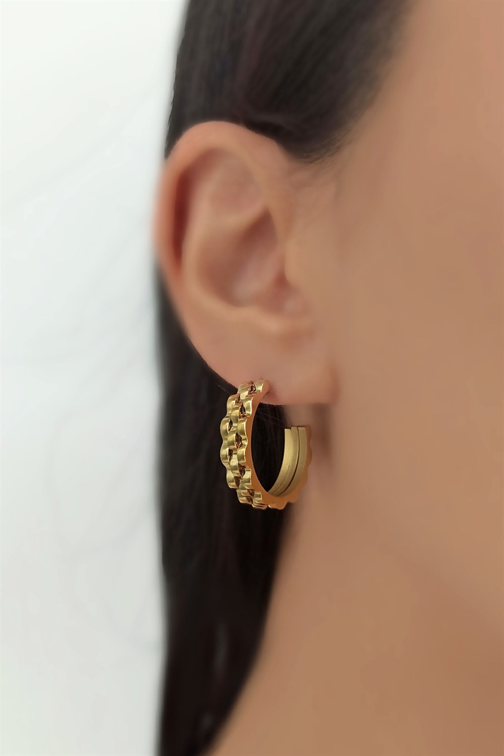 Çelik Ray Halka Küpe TrKüpe34921