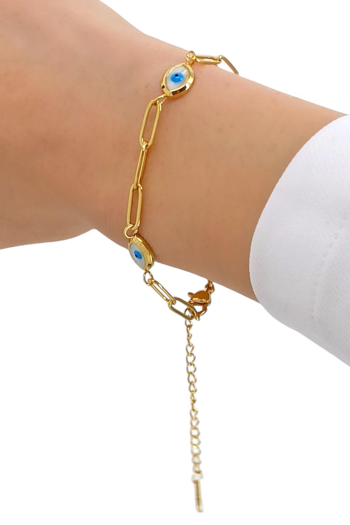 Çelik Sedefli Göz Bileklik