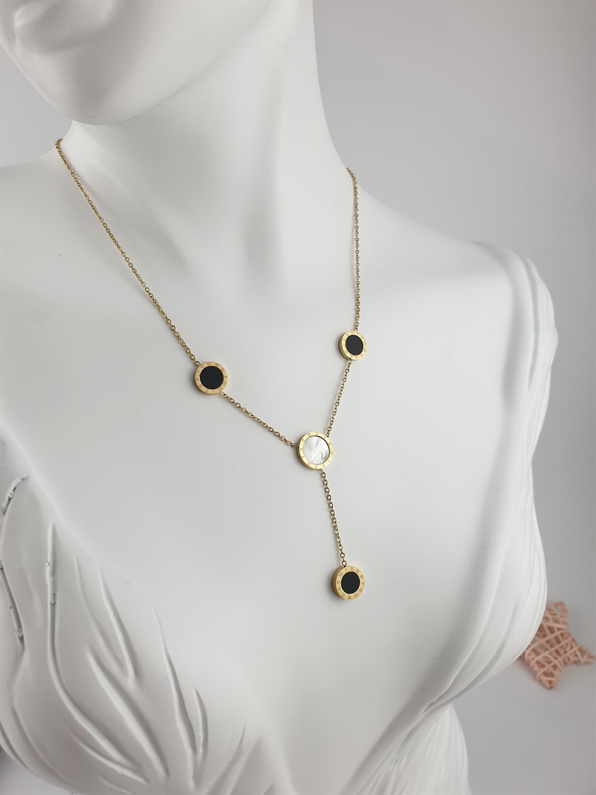 Çelik Sedefli Kolye B400