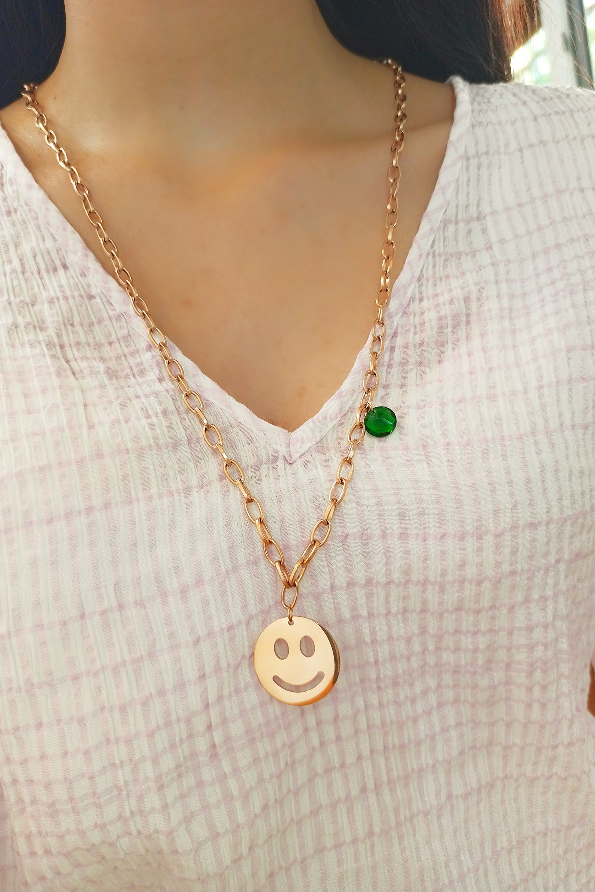 Çelik Smile Kolye B450