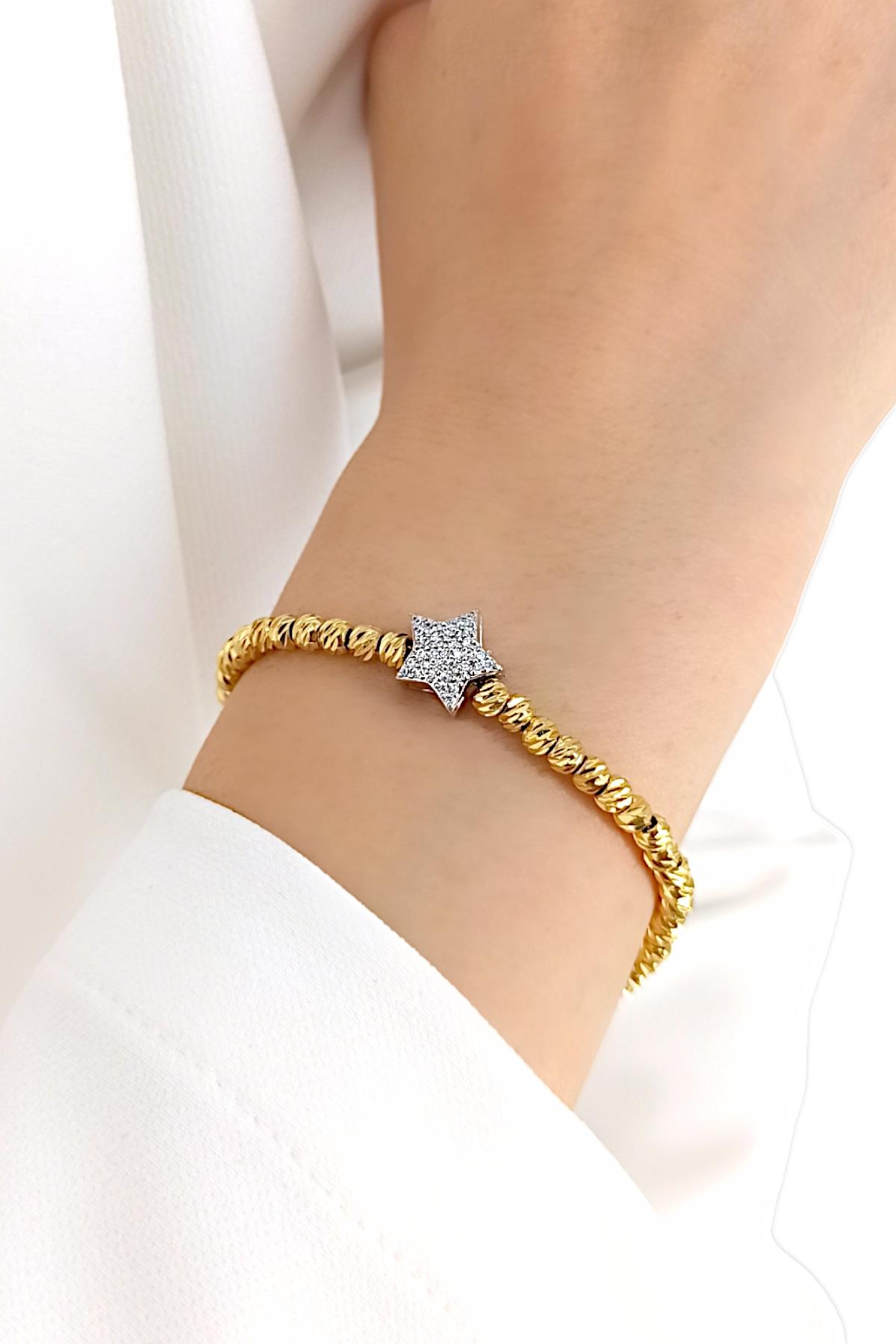 Çelik Taşlı Dorika Bileklik 