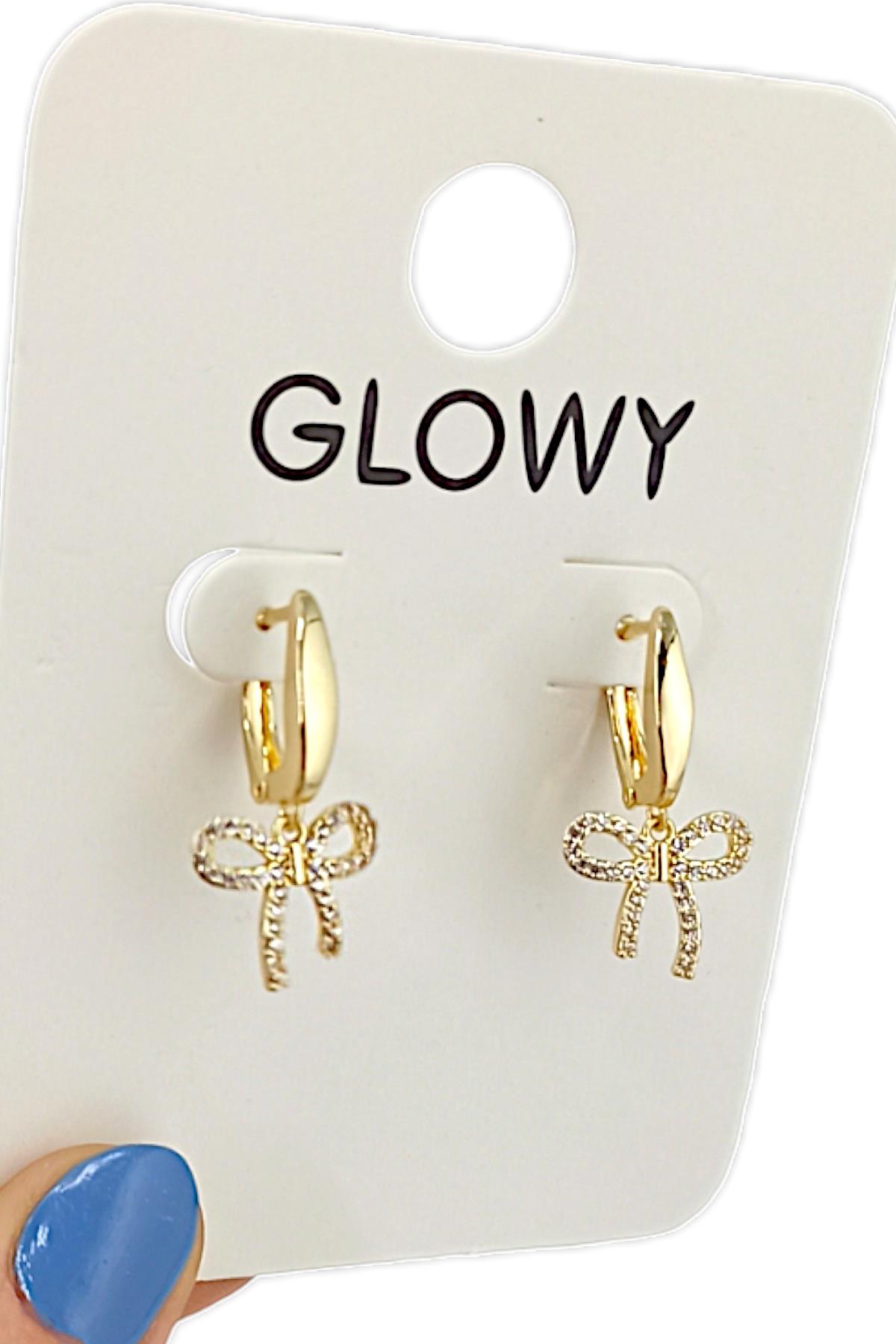 Çelik Taşlı Fiyonk Küpe