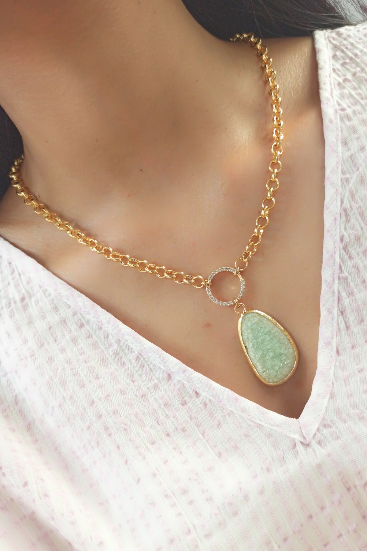 Doğal Taş Kolye B400