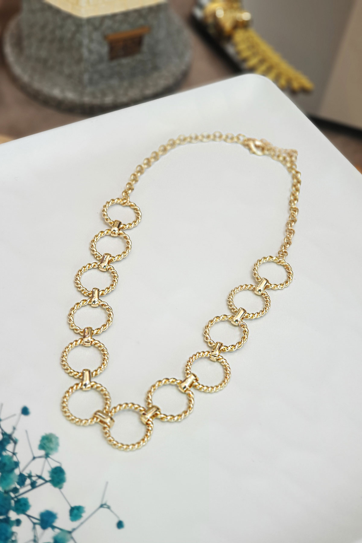 Geçmeli Zincir Kolye B400