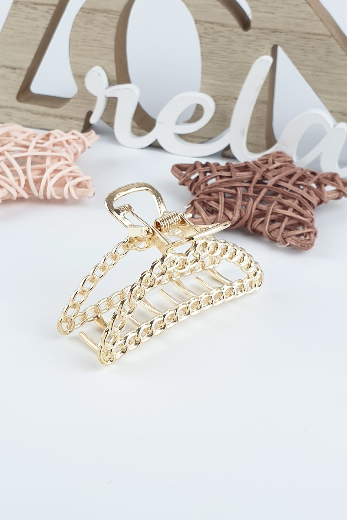 Geometrik Zincir Model Metal Mandal Toka T150