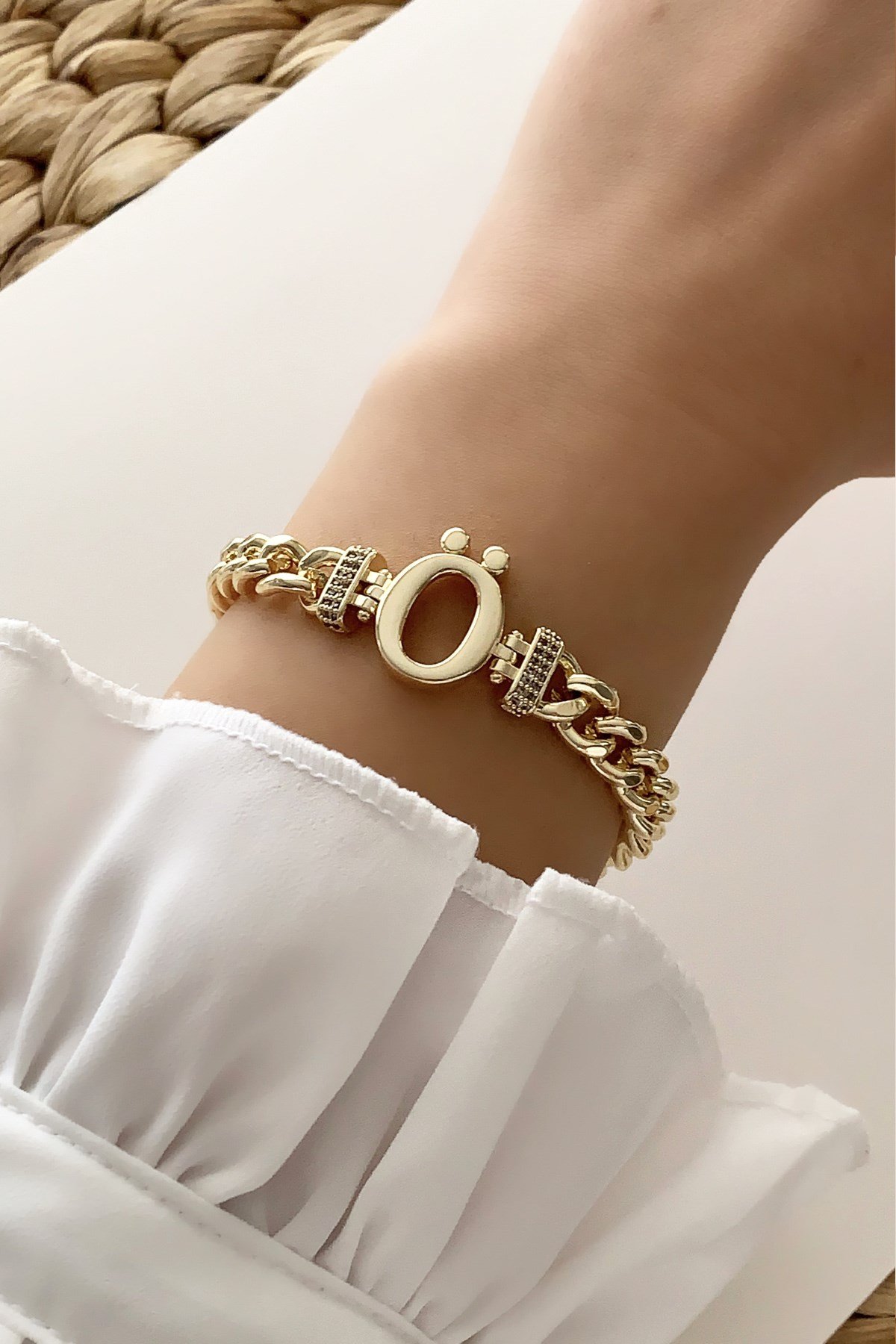 Gold Ö Harf Bileklik TrBilek7719 B34003