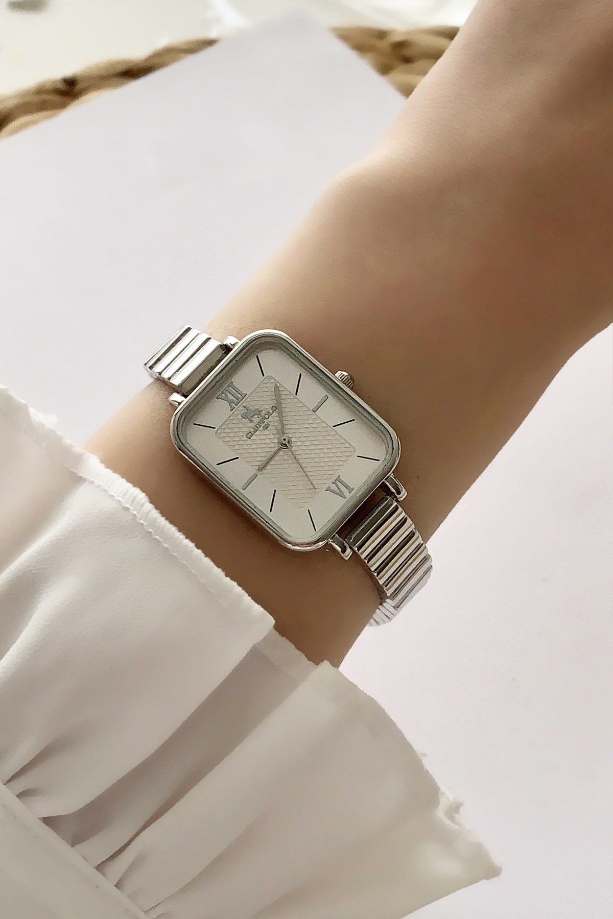 Gümüş Vintage Kadran Metal Kordon Saat TRSAAT10120 Saatx36003