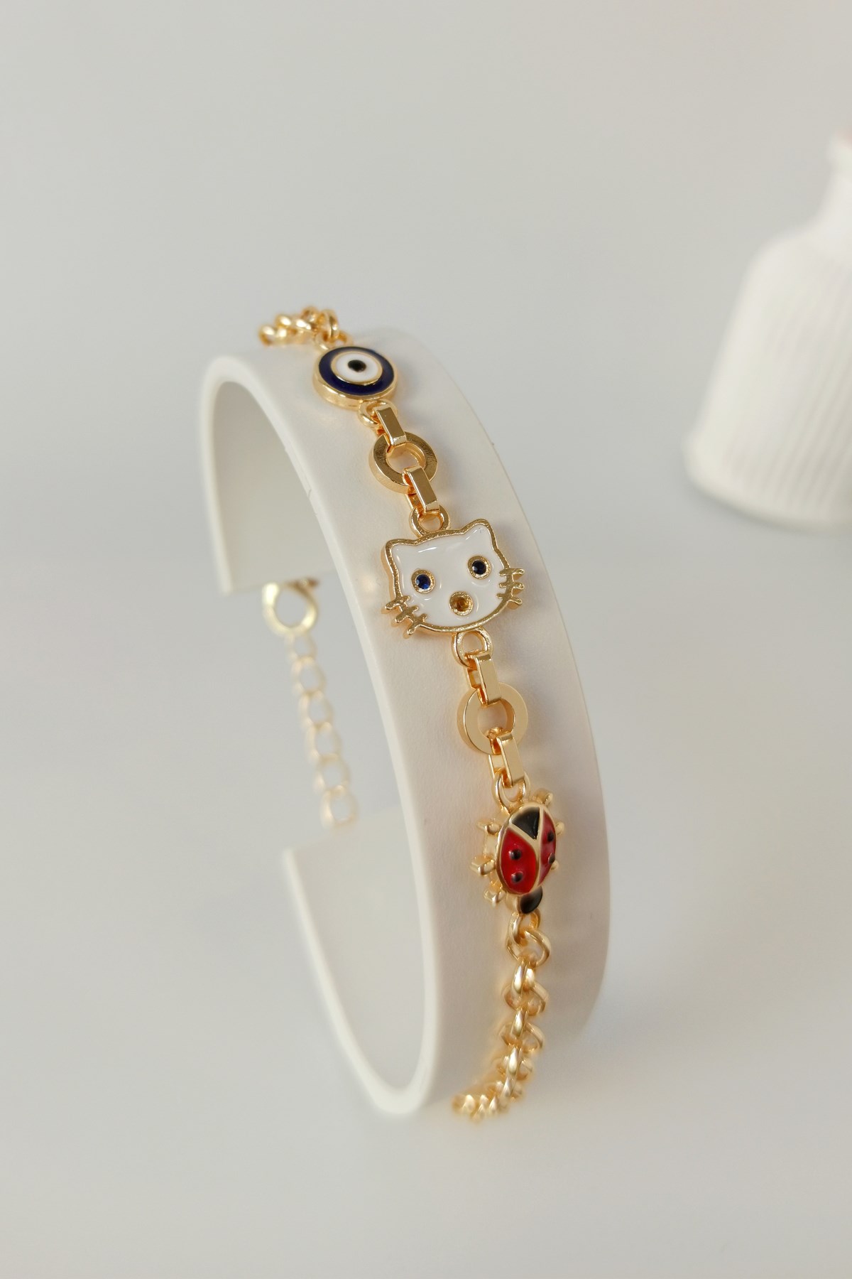 Hello Kity Figür Bileklik Gold B35003