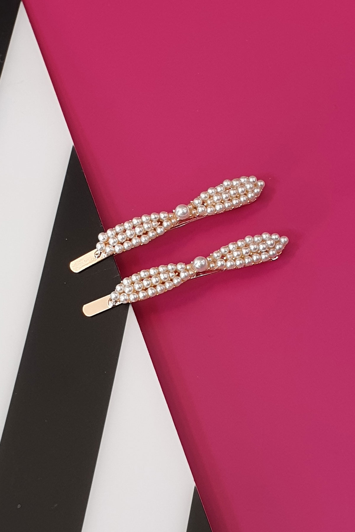 İkili İncili Pens Toka Rose T125
