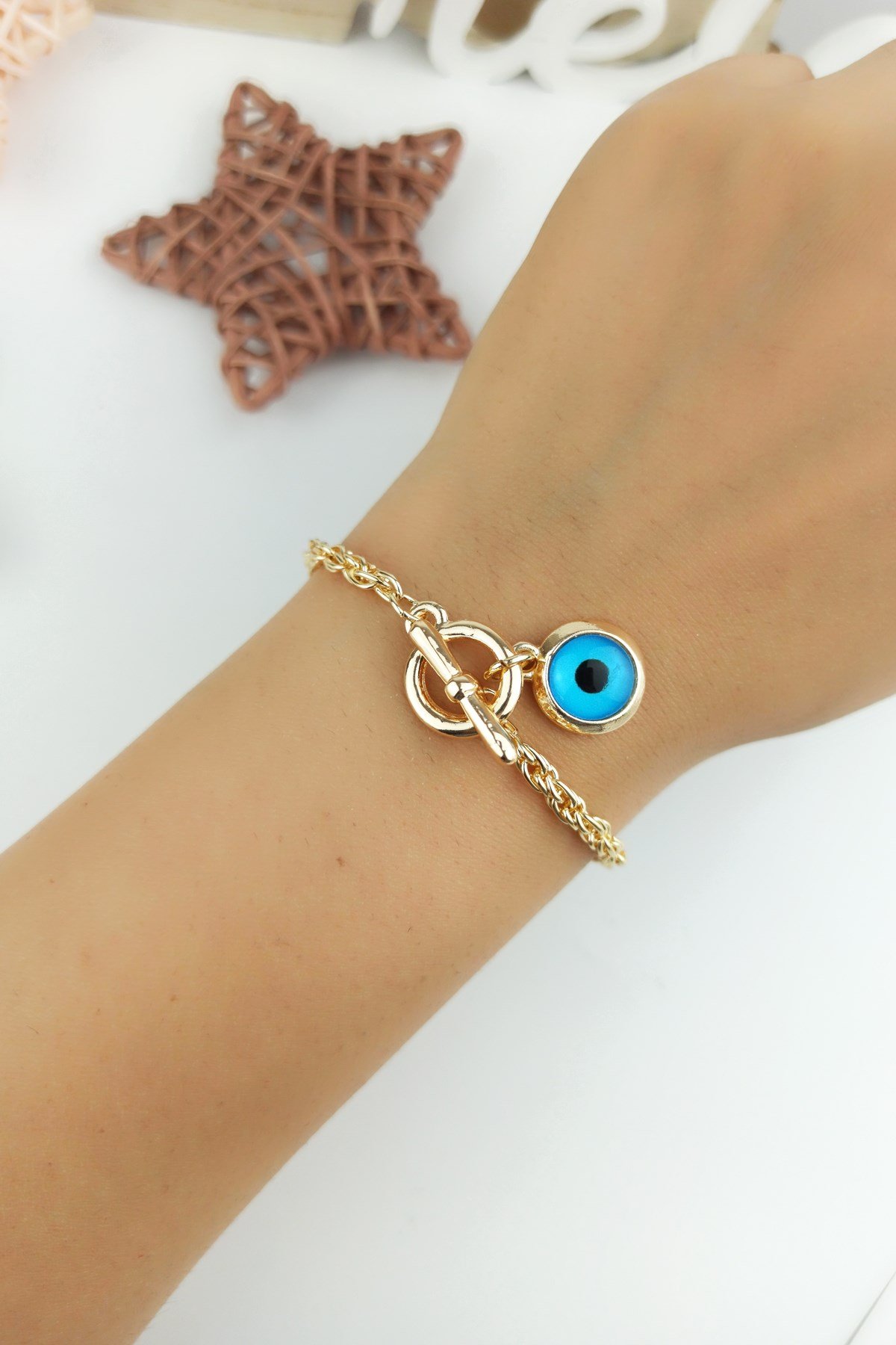 Kilitli Nazar Boncuklu Bileklik B200