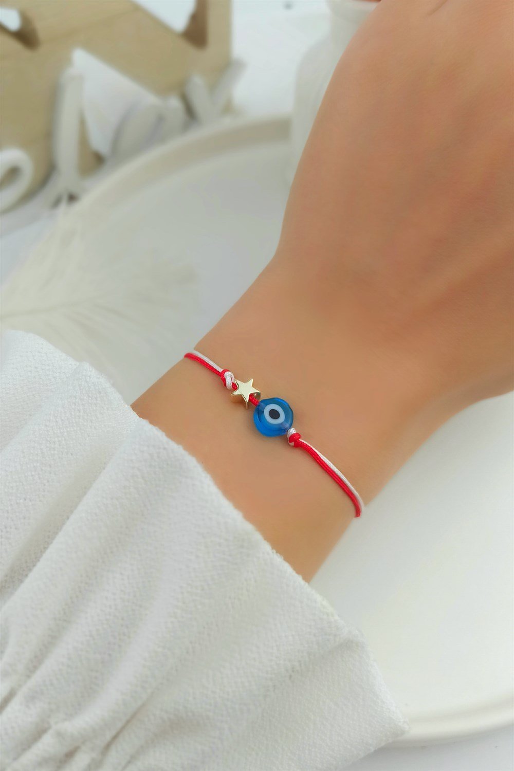 Marteniçka Bileklik Nazar Boncuklu Yıldız Figür Asansörlü Bileklik TRBİLEK7868