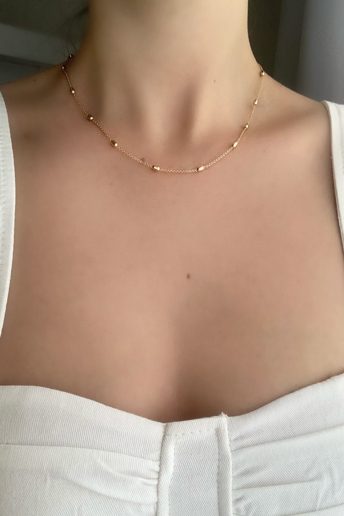 Özel Seri Oval Topçuk Kolye TrKolye5620 B34503