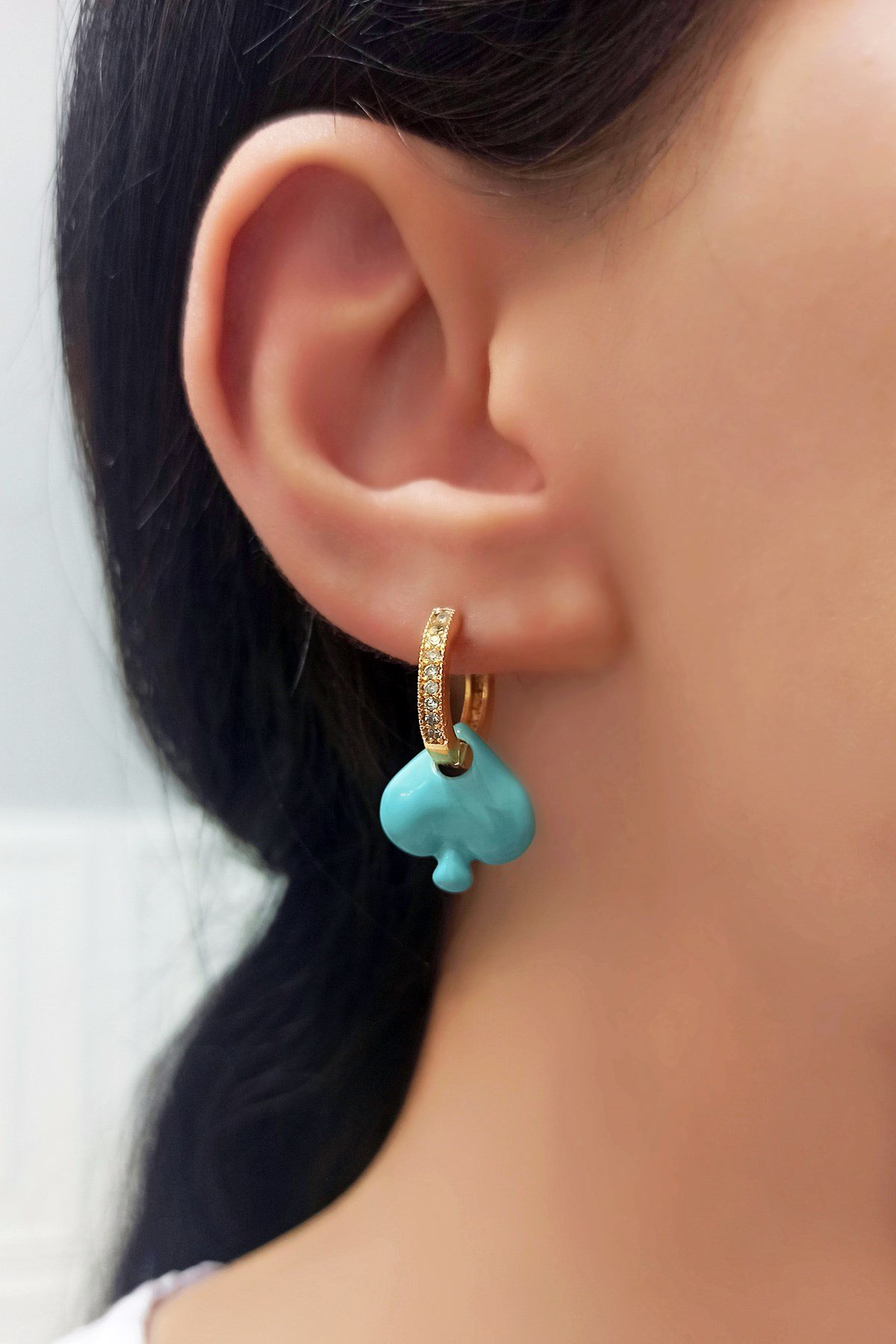 Özel Seri Renkli Maça Figür Halka Küpe TrKüpe34043 B34003