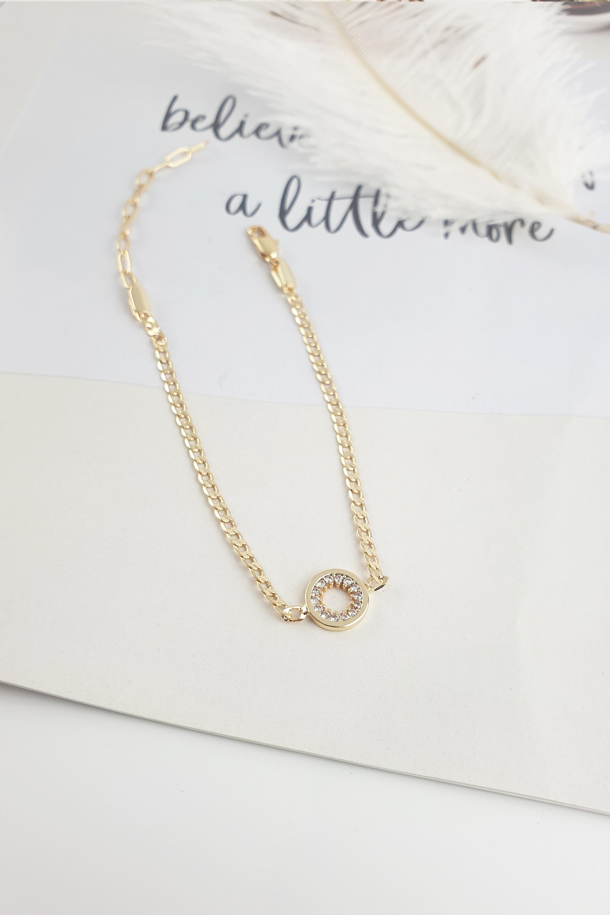 Özel Seri Taşlı Halkalı Bileklik B400