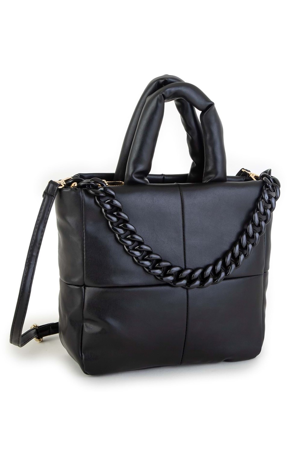 Pofuduk Çanta Soft Deri Bayan Çanta TRÇANTA1220 Siyah