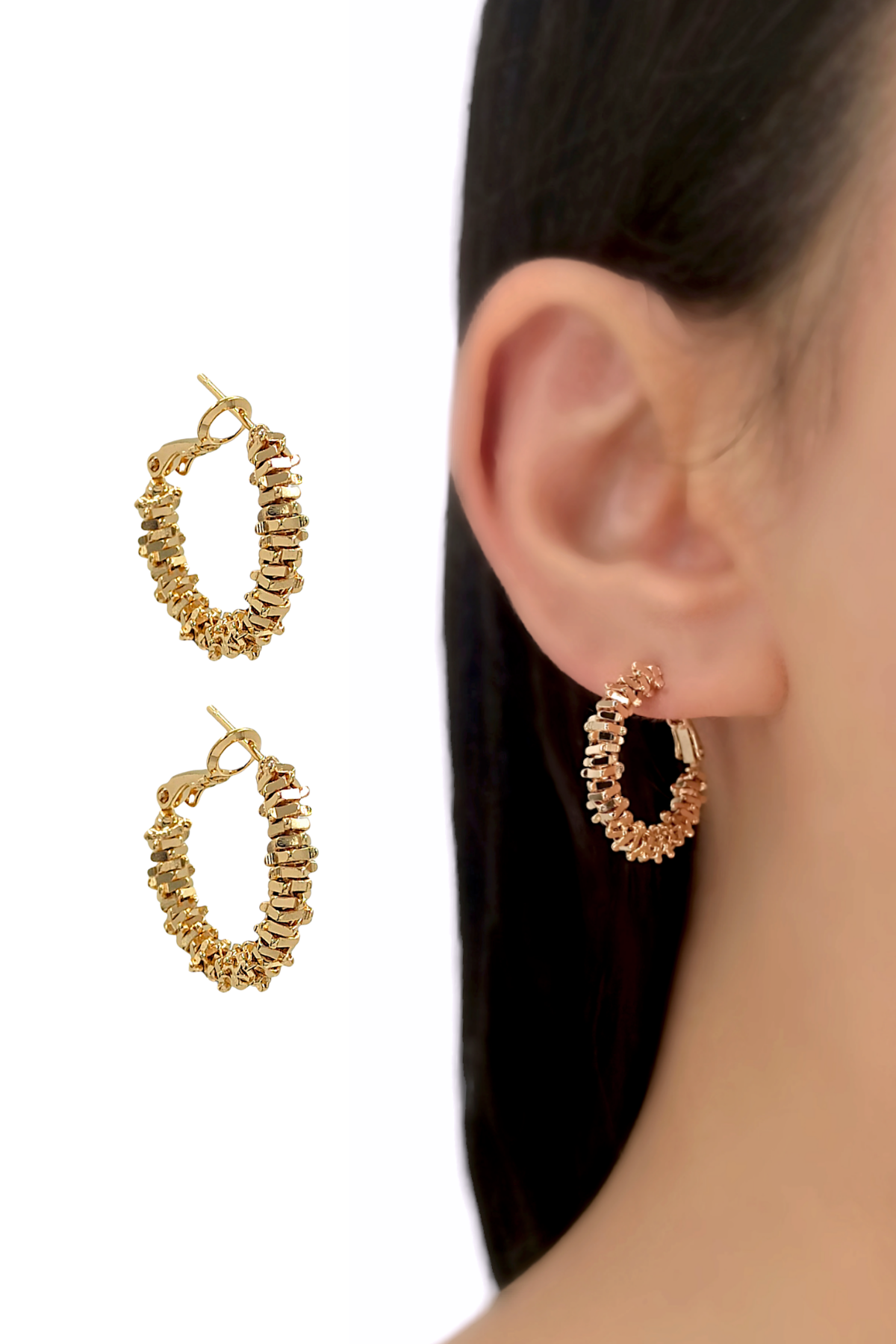 Premium 20 mm Kabartma Halka Küpe