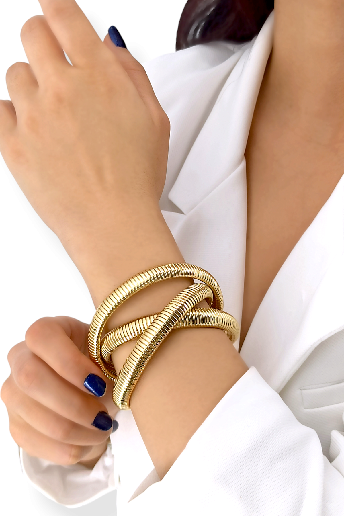 Premium 3'lü Tırtıklı Kalın Bileklik Model