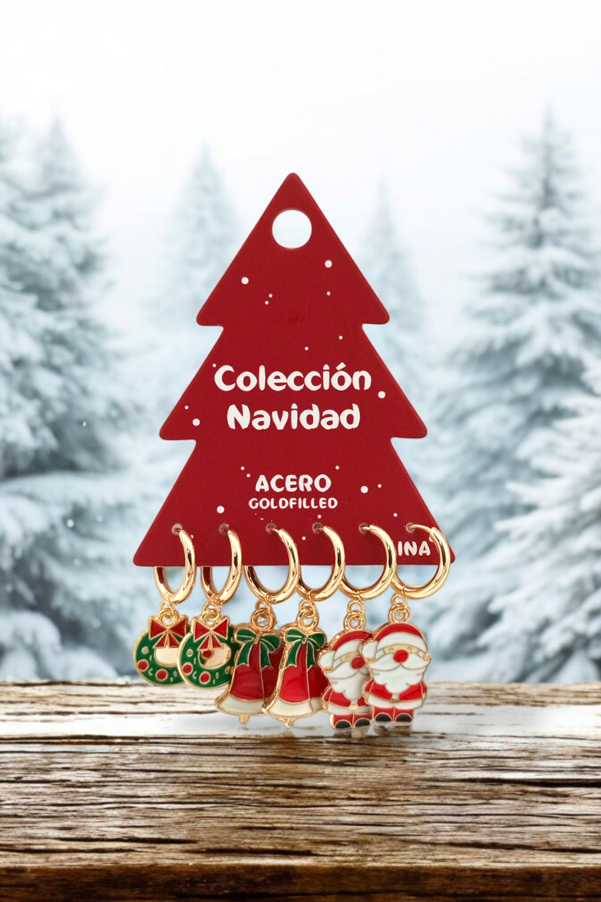 Premium 6'lı Yeni yıl Konseptli Küpe Kombin 