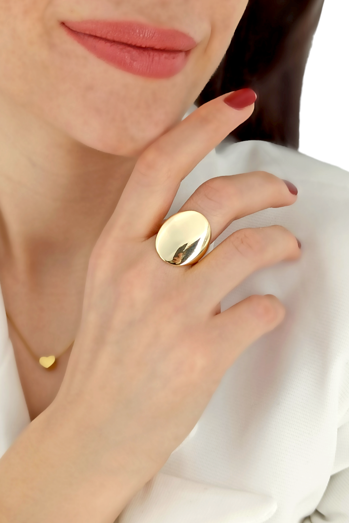 Premium Ayarlanabilir Oval Plaka Yüzük