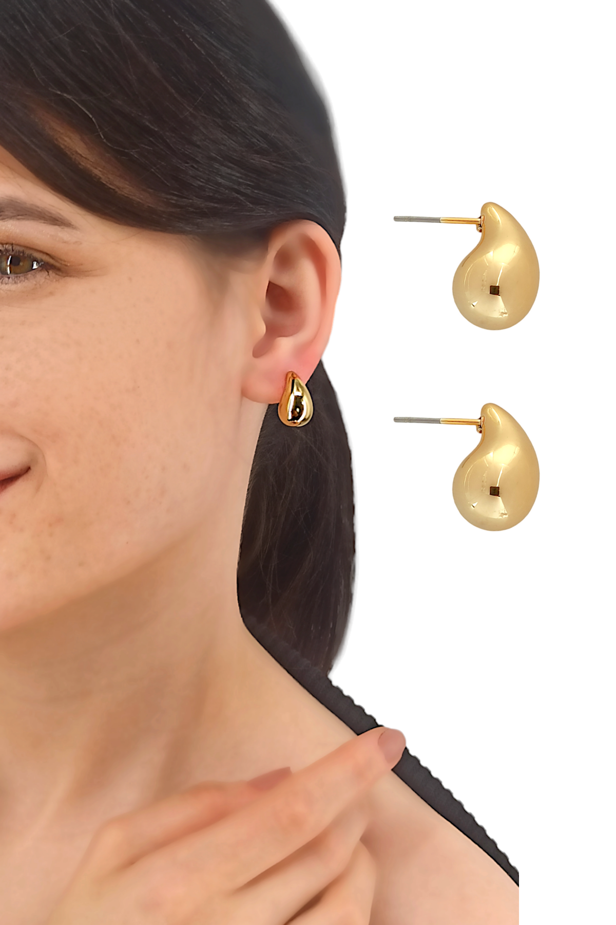 Premium Minik Bottega Damla Küpe