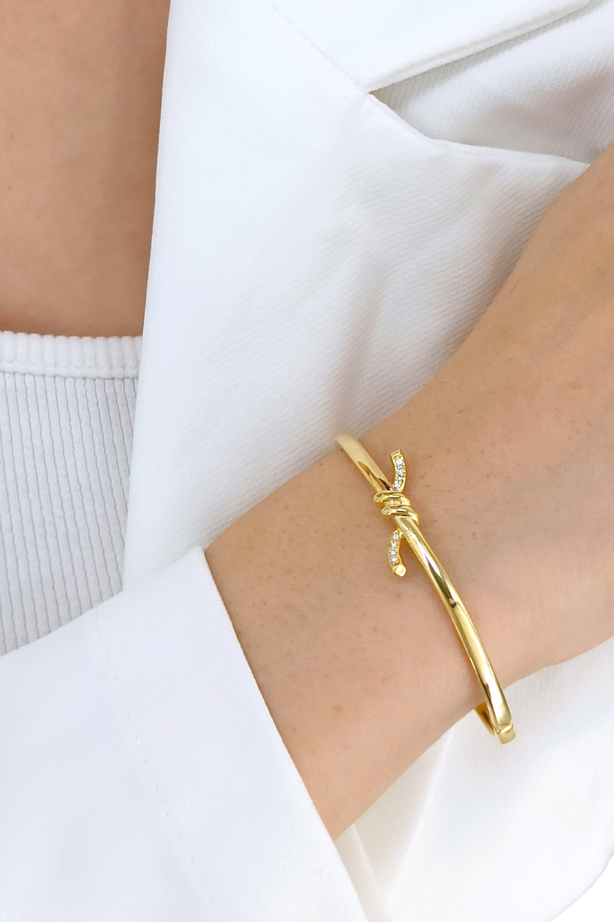 Premium Taşlı Düğüm Kelepçe Bileklik