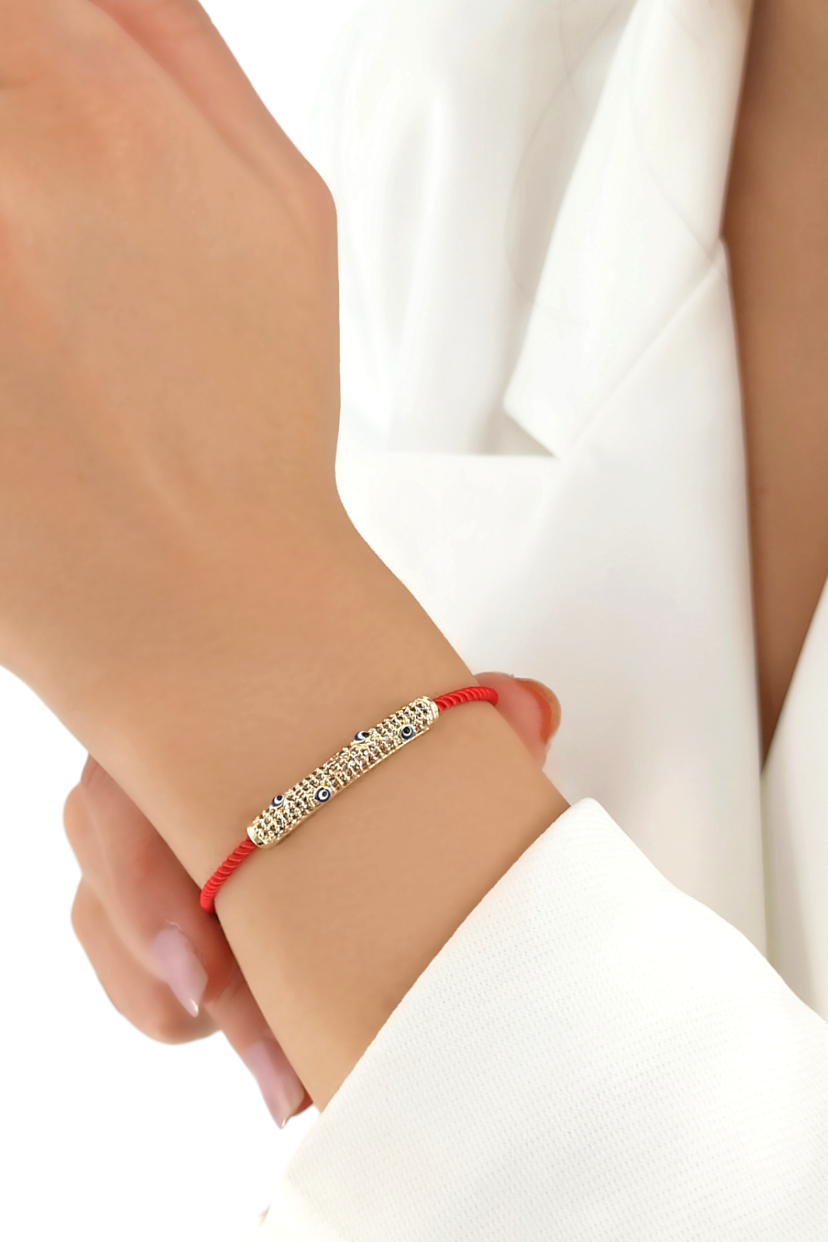 Premium Taşlı Göz İp Bileklik 