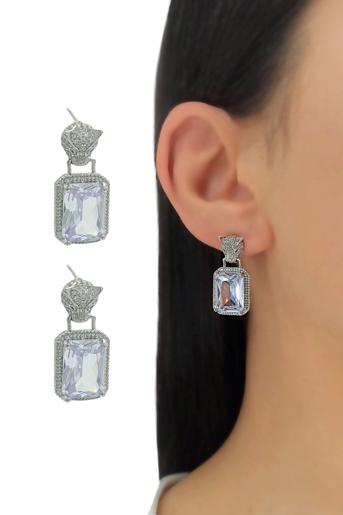 Premium Zirkon Taş Sonsuz Döngü Küpe