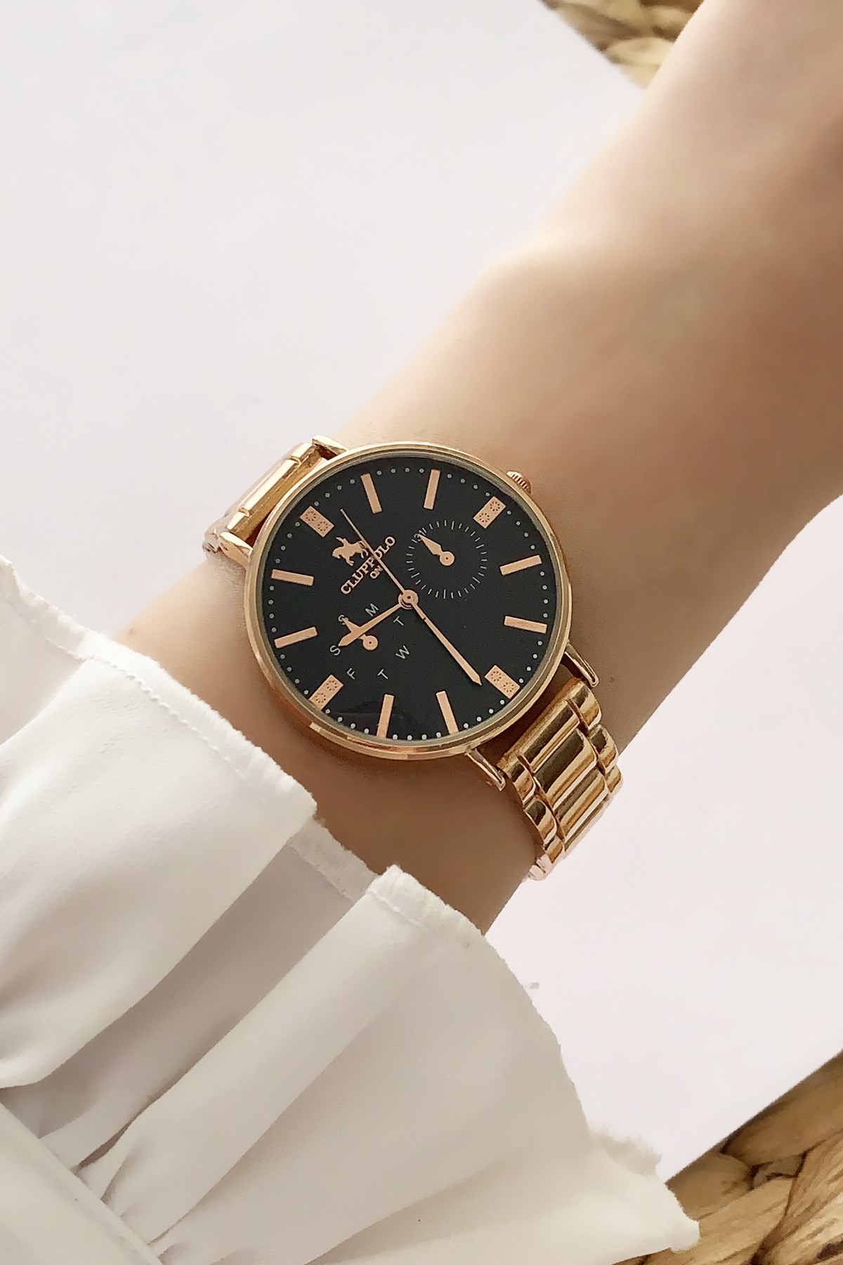 Rose Siyah Kadran Metal Kordon Saat TRSAAT10119 Saatx36003