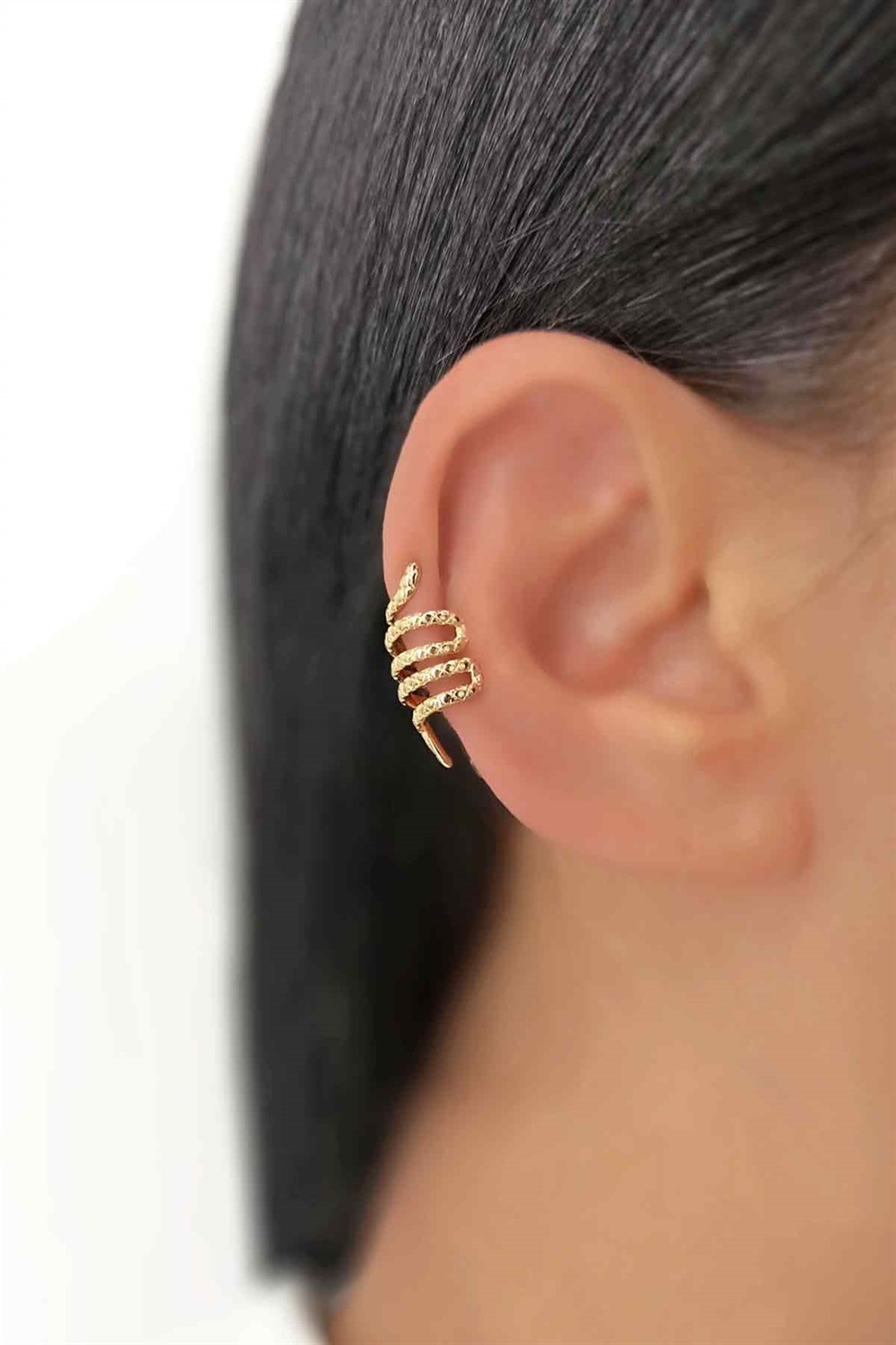 Sarmal Yılan Earcuf/Kıkırdak Küpe TrKüpe34728