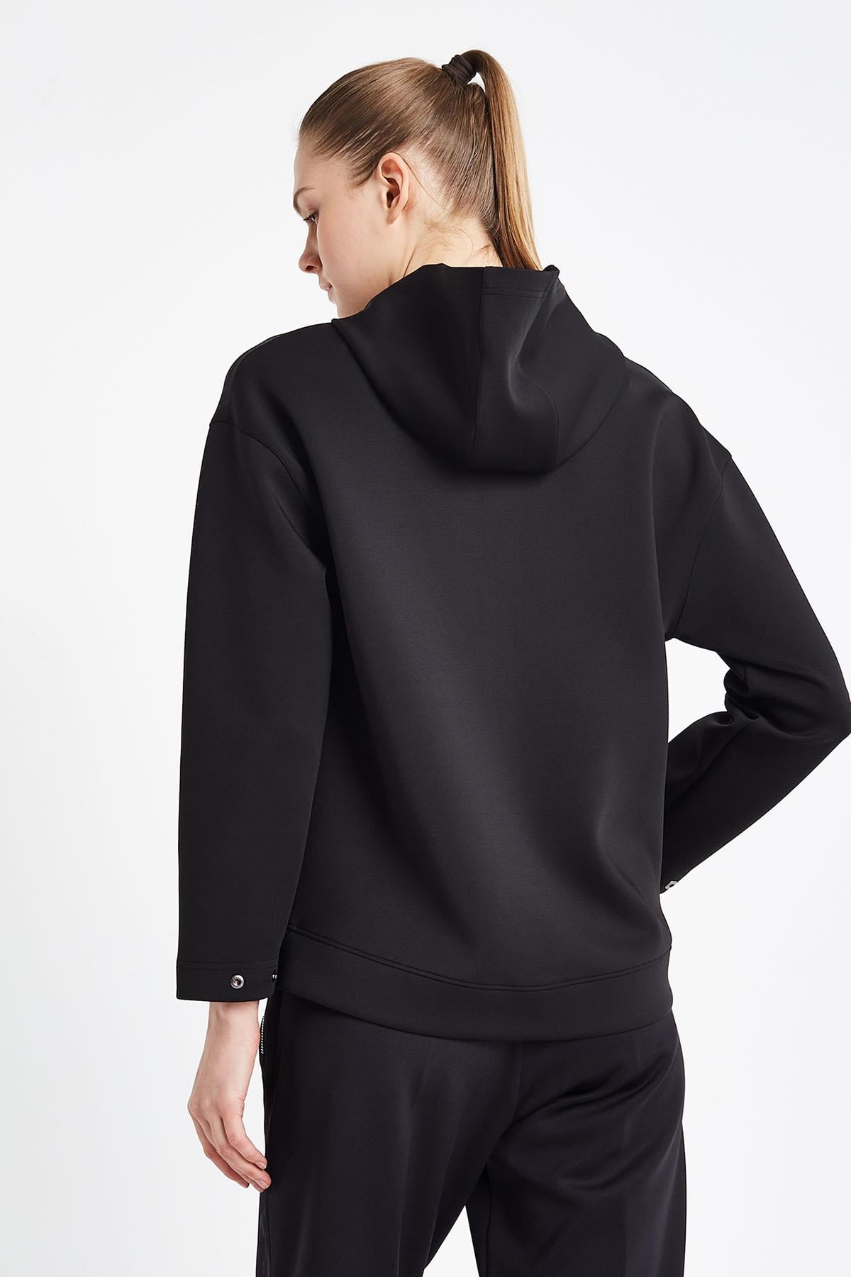 LESCON 24N-2126 Kadın Fermuarlı Kapüşonlu Üst