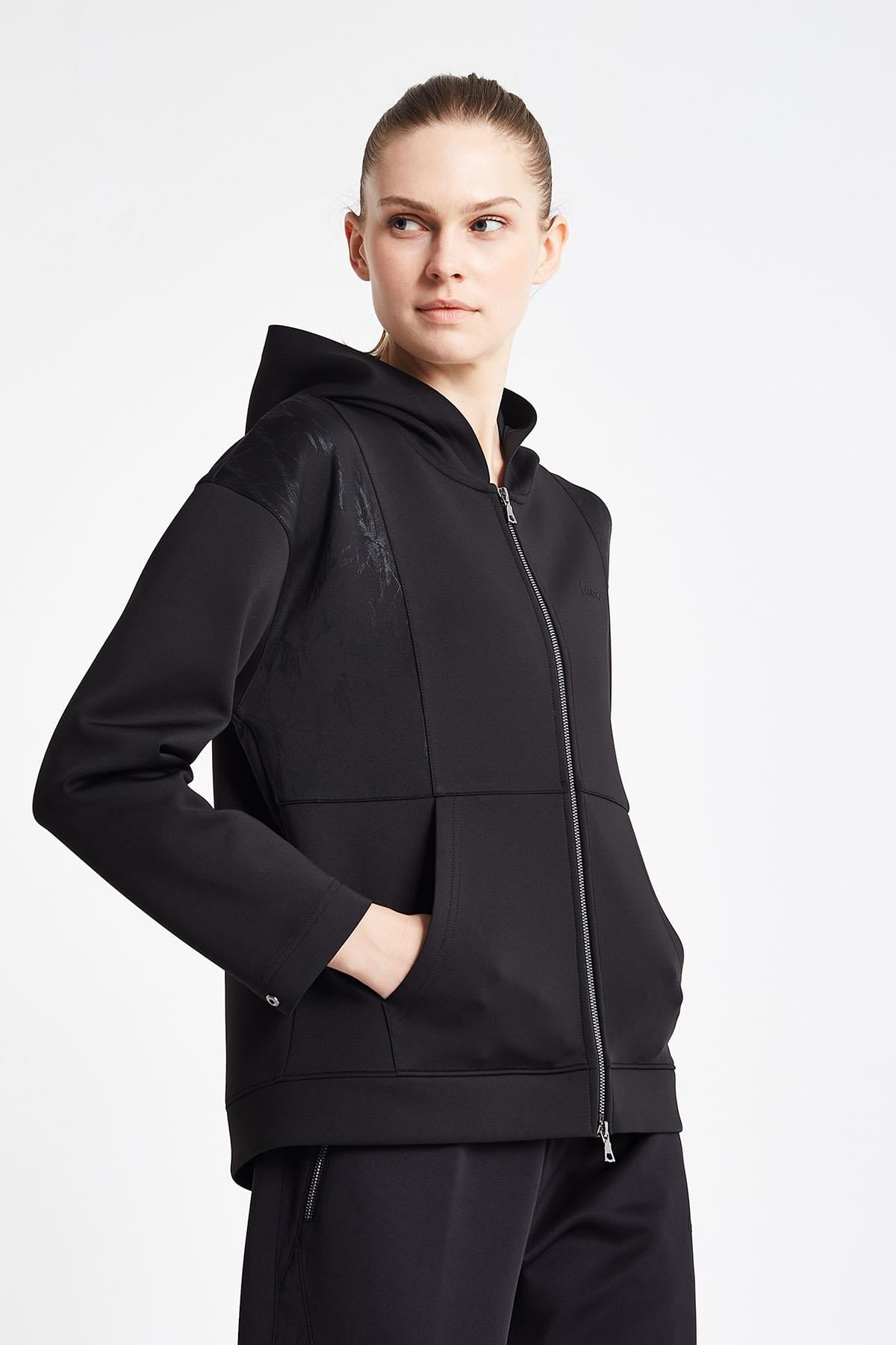 LESCON 24N-2126 Kadın Fermuarlı Kapüşonlu Üst