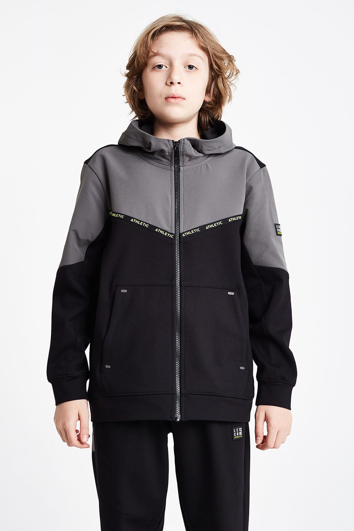 LESCON 24N-3101 Çocuk Fermuarlı Kapüşonlu Üst