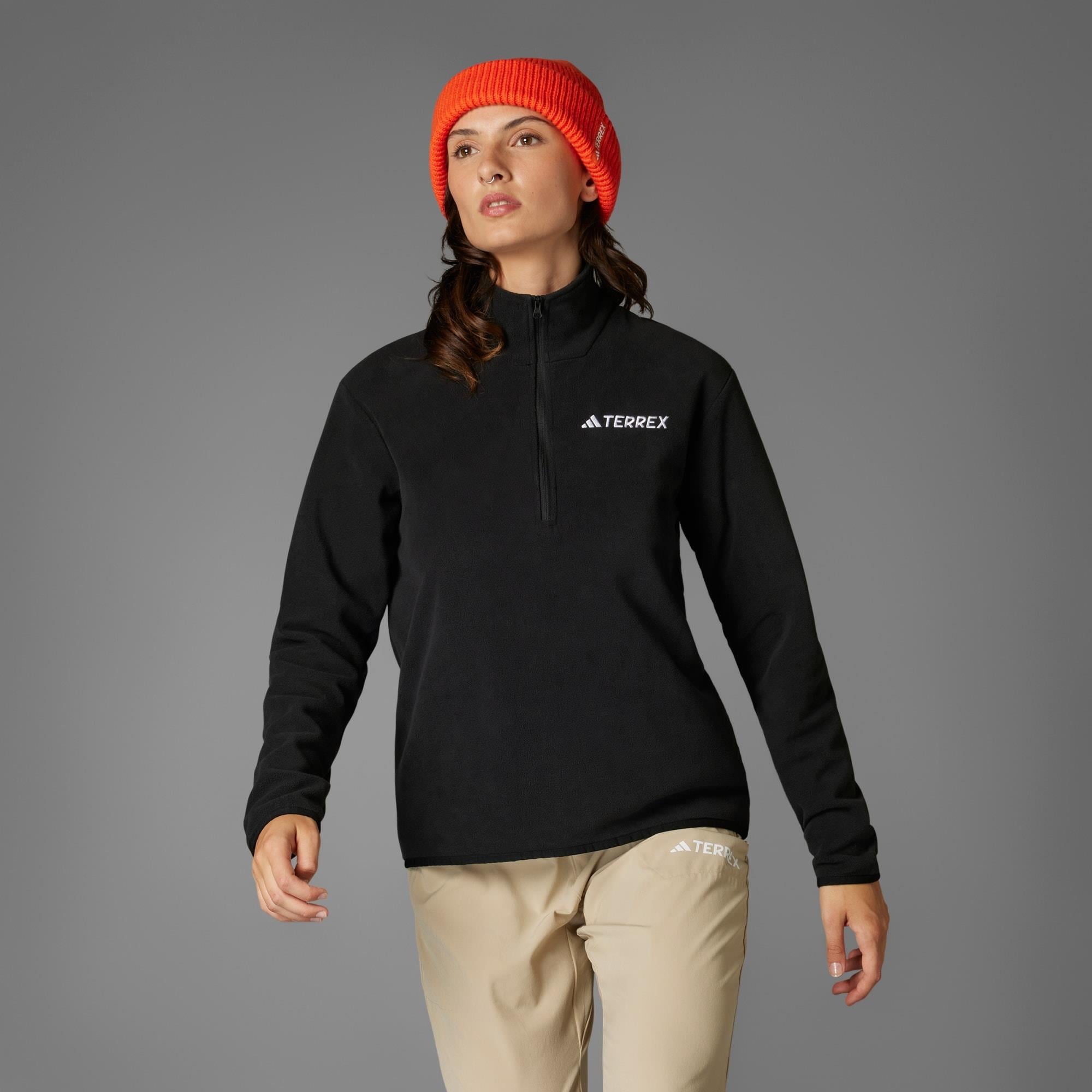 adidas Multi Essentials Fleece Kadın Yarım Fermuarlı Üst