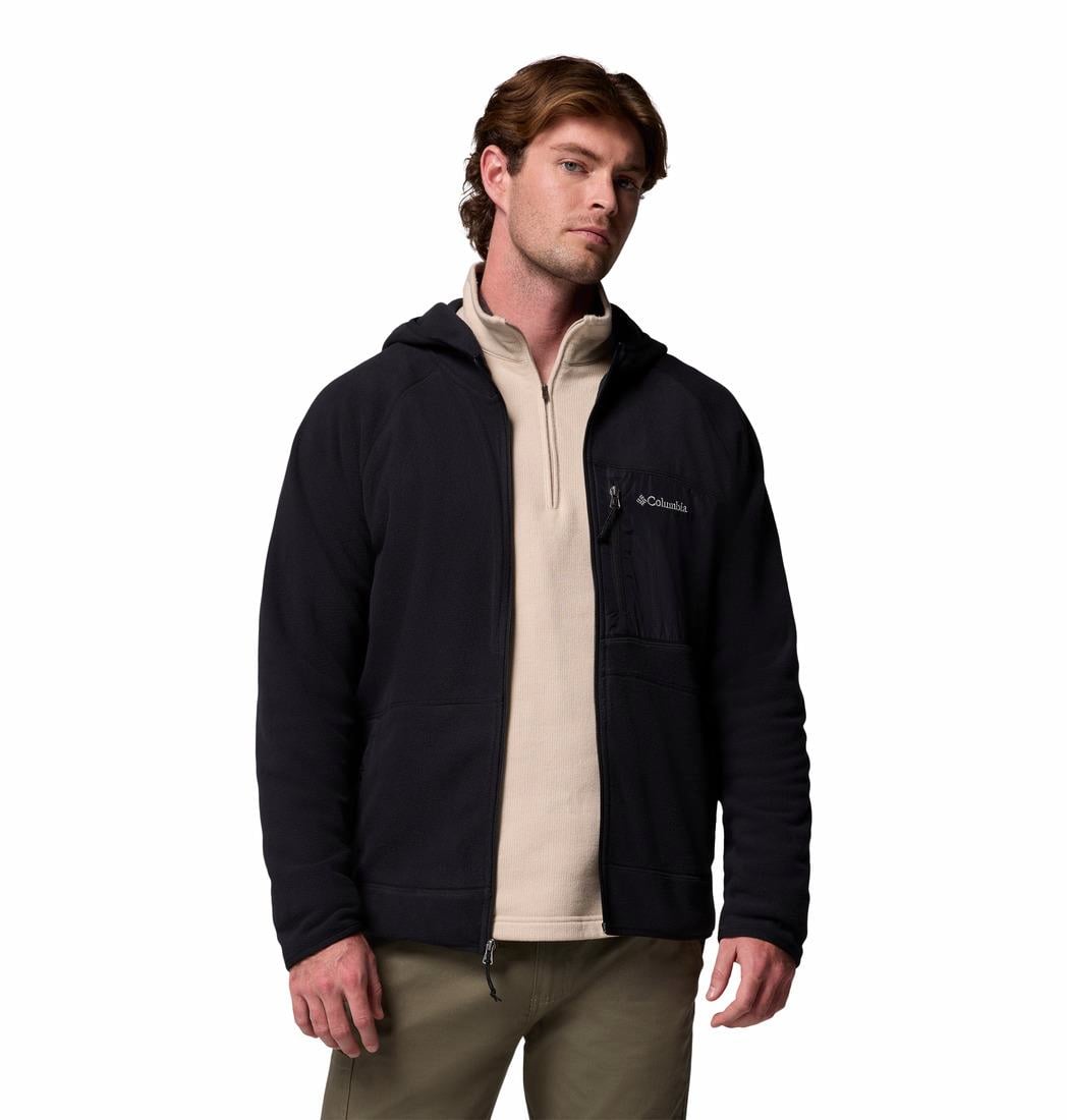 Fast Trek Overlay Kapüşonlu Tam Fermuarlı Erkek Polar Üst