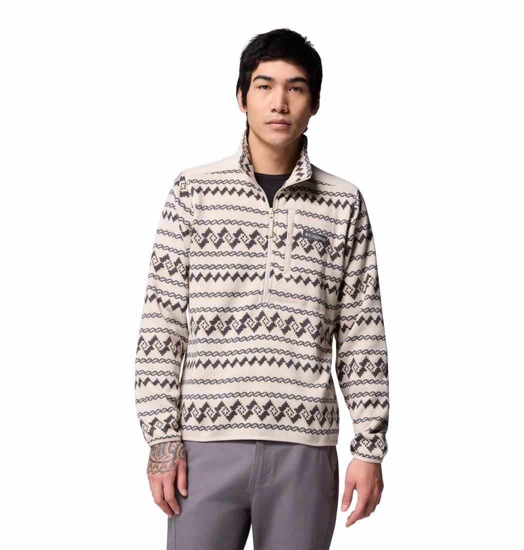 Sweater Weather Printed Yarım Fermuarlı II Erkek Polar Üst