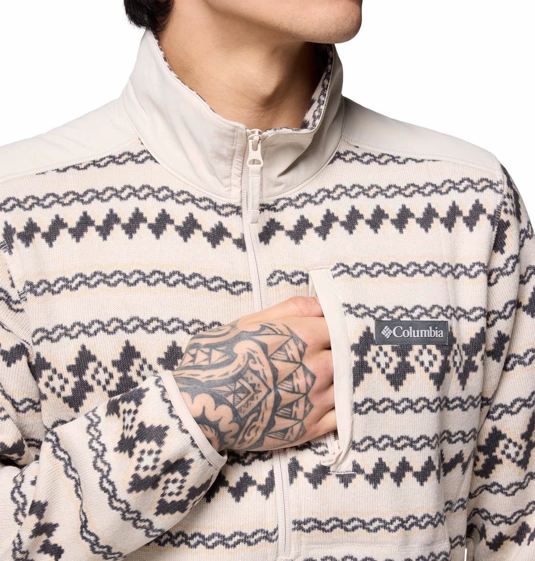 Sweater Weather Printed Yarım Fermuarlı II Erkek Polar Üst