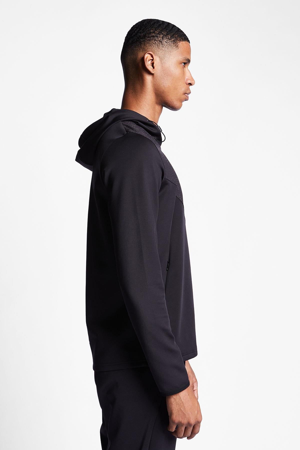 LESCON 24B-1002 Erkek Koşu Fermuarlı Kapşonlu Üst