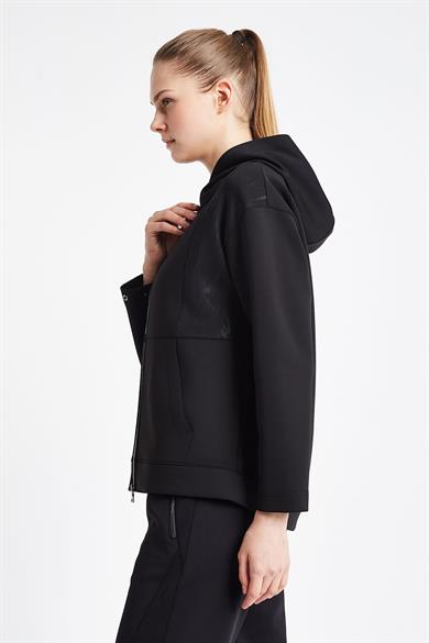 LESCON 24N-2126 Kadın Fermuarlı Kapüşonlu Üst