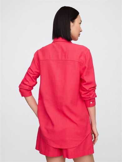GAP V-LINEN Easy Shirt - Beachy Kadın Gömlek